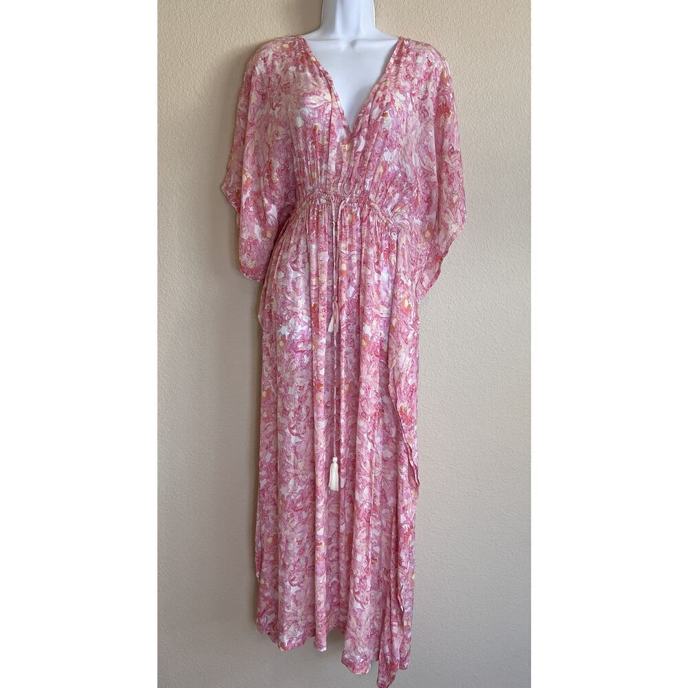 Anthropologie Rujuta Sheth Kaftan Maxi Dress Womens One Size Vacation Summer - Picture 2 of 10